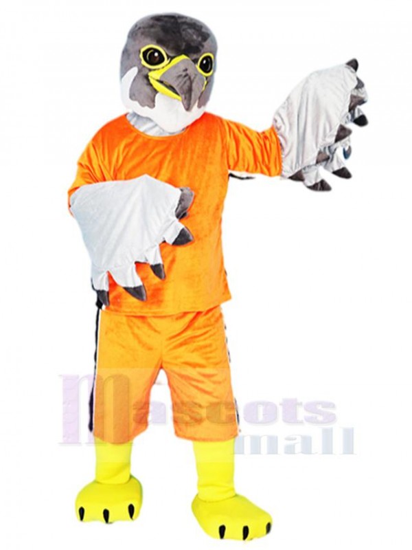 Sports Gray Eagle Hawk Mascot Costume Animal