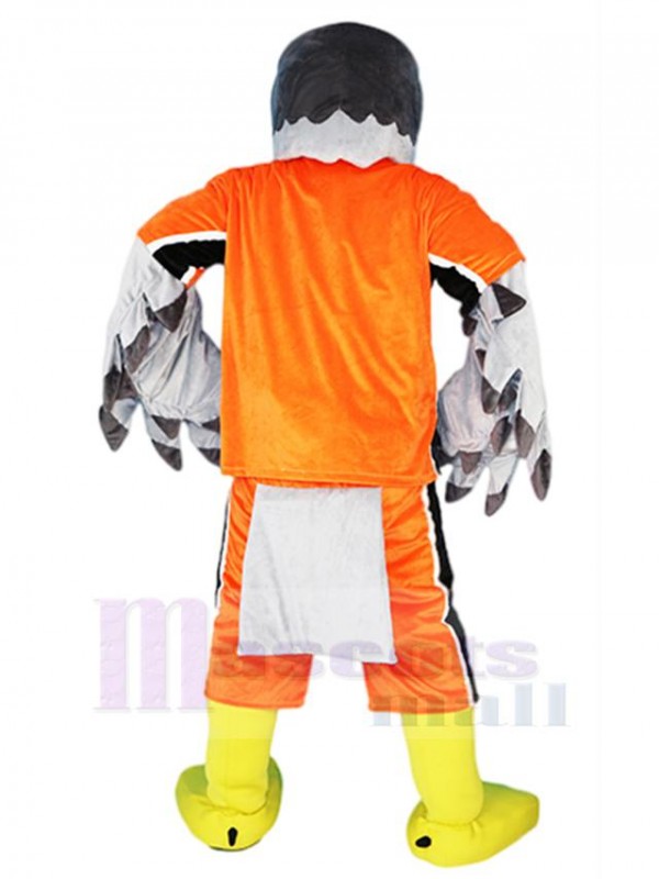 Sports Gray Eagle Hawk Mascot Costume Animal