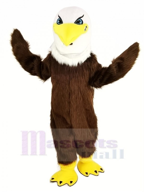 Fierce Brown Eagle Long Hair Mascot Costume Animal