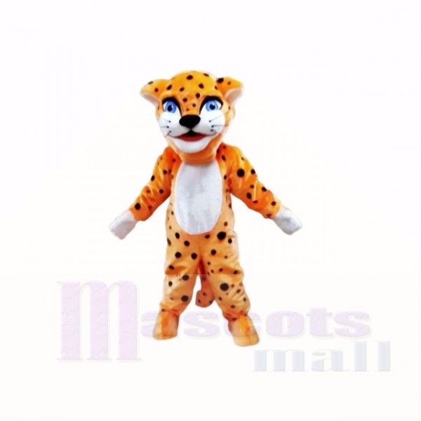 Smiling Friendly Lightweight Leopard Mascot Costumes Cartoon