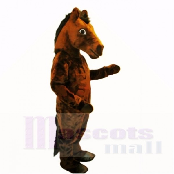 Top Quality Brown Mustang Mascot Costumes Adult