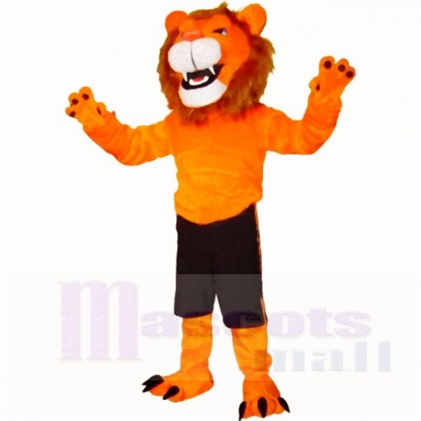 Orange Glorious Lion Mascot Costumes Adult